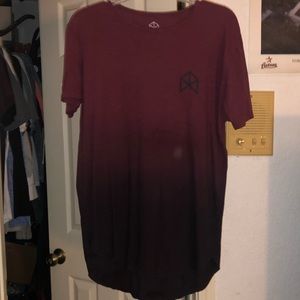 BMFIT burgundy dipped dyed shirt sold out on site
